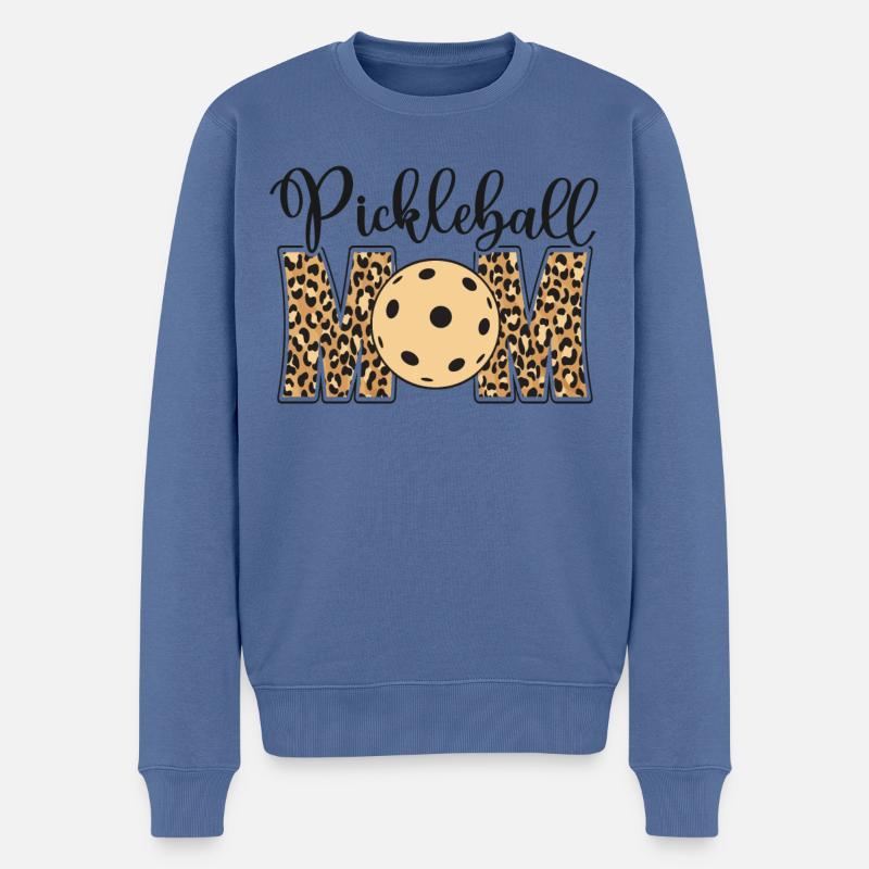 Pickleball Maman Mère Léopard - Pull Premium bio Homme - bleu pigeon