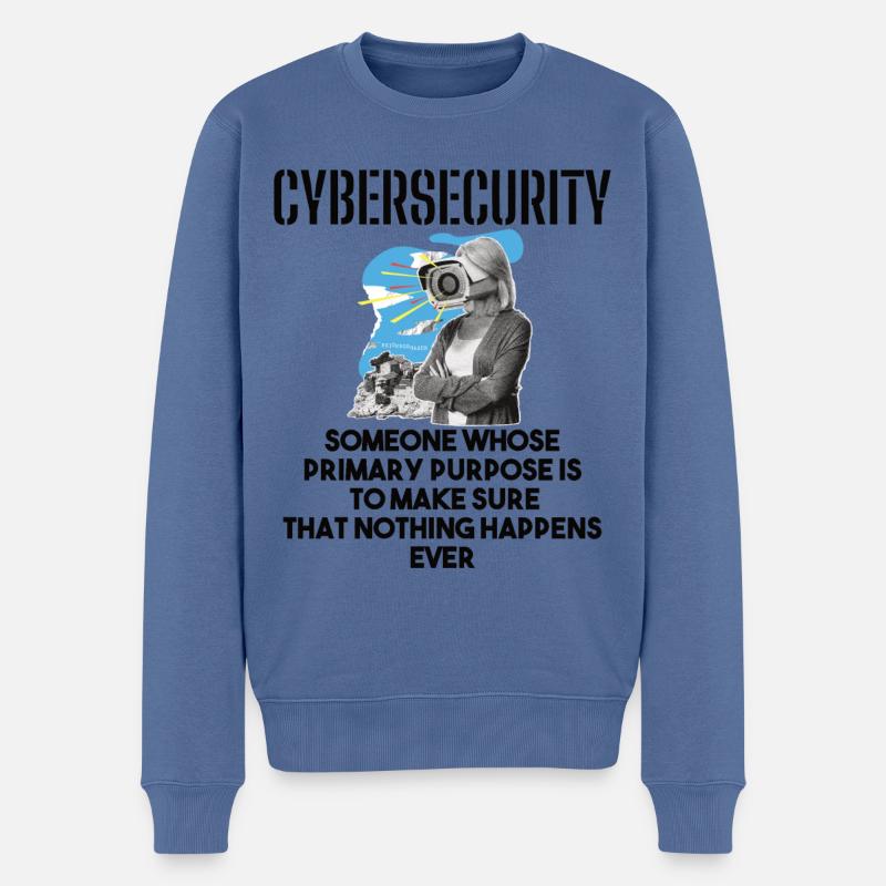 Cybersecurity - IT-Sicherheit Informatiker - Männer Premium Bio Pullover - Taubenblau