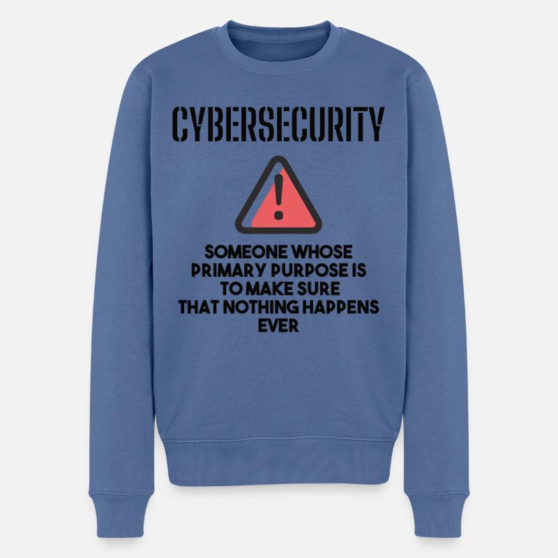 Cybersecurity - IT-Sicherheit Informatiker - Männer Premium Bio Pullover - Taubenblau