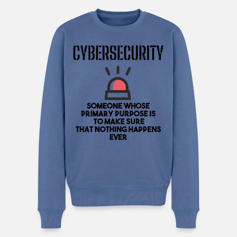 Cybersecurity - IT-Sicherheit Informatiker - Männer Premium Bio Pullover - Taubenblau