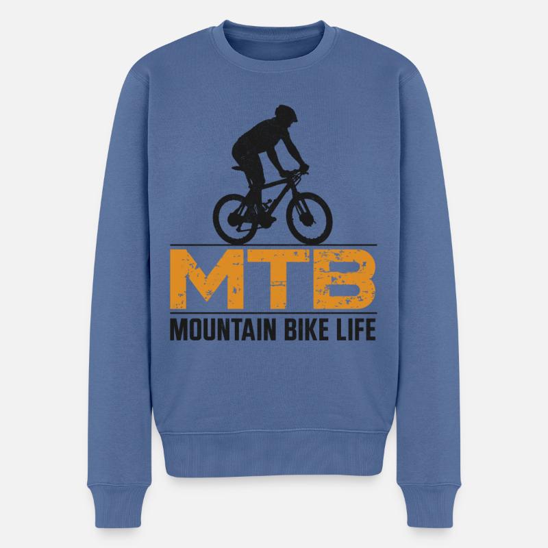 Enduro VTT VTT Équitation - Pull Premium bio Homme - bleu pigeon