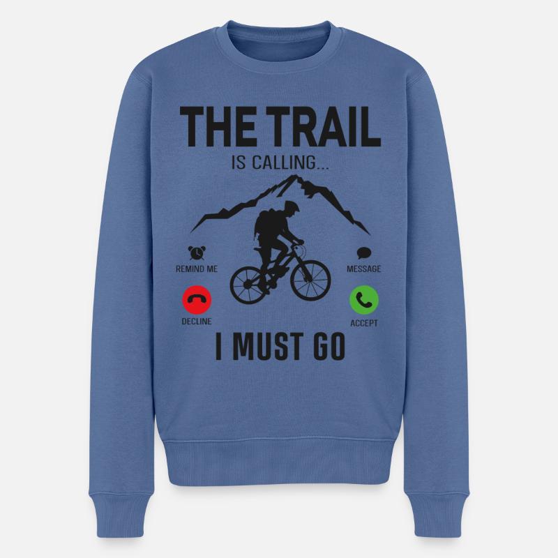 Enduro VTT VTT Équitation - Pull Premium bio Homme - bleu pigeon