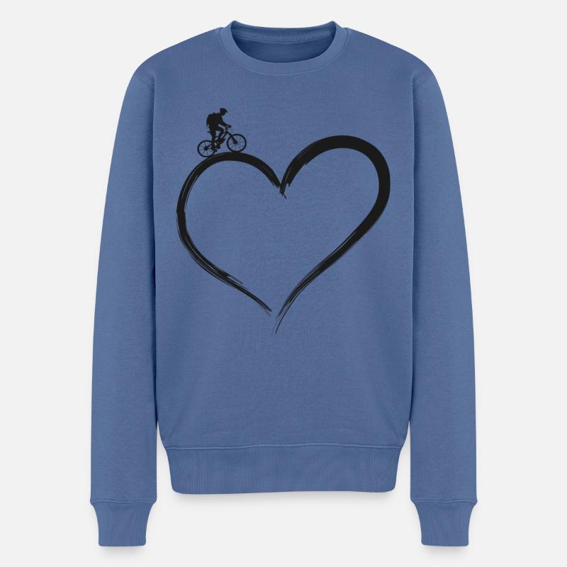 Enduro VTT VTT Équitation - Pull Premium bio Homme - bleu pigeon