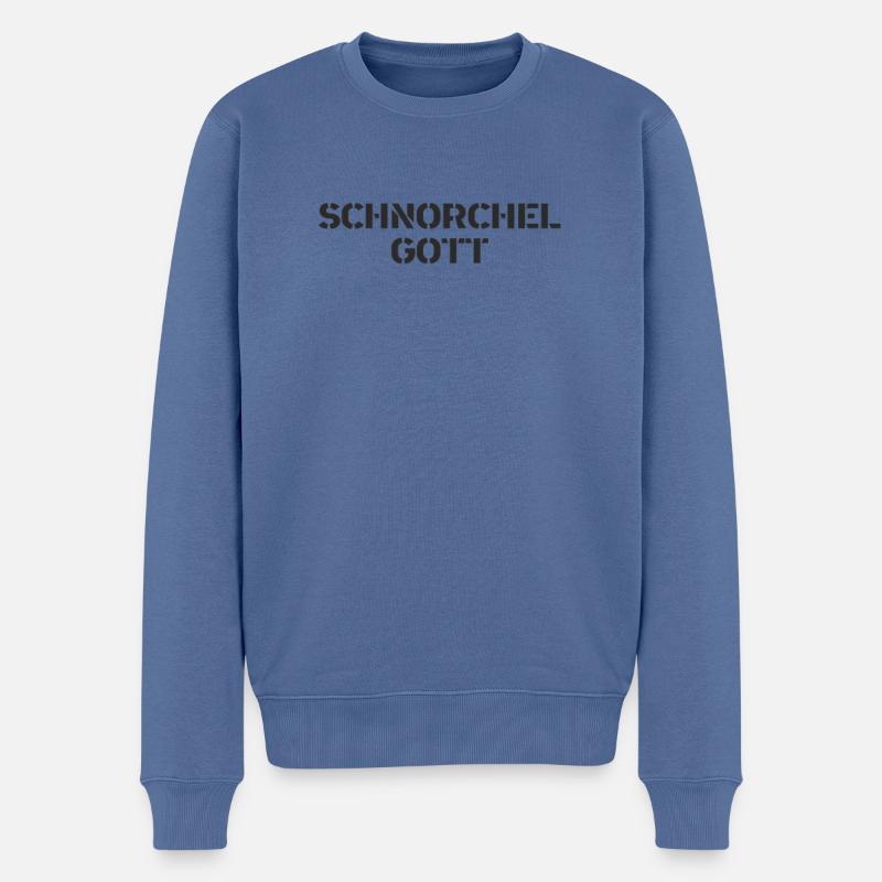 Tauchen - Schnorchel Gott - Männer Premium Bio Pullover - Taubenblau
