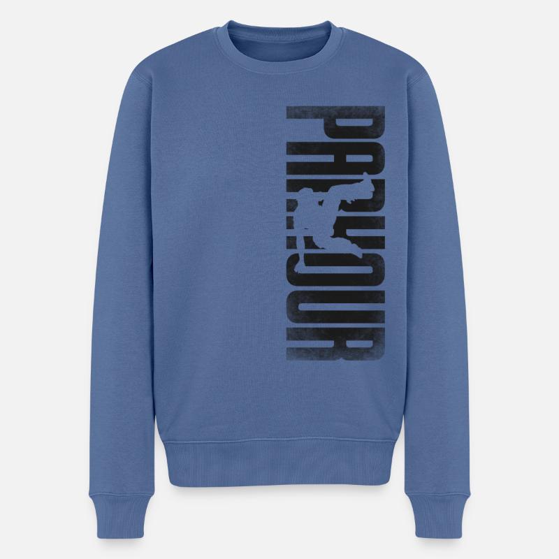 Parkour Free Running Traceur - Männer Premium Bio Pullover - Taubenblau