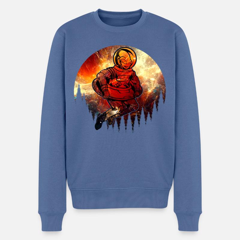 Alien - Männer Premium Bio Pullover - Taubenblau