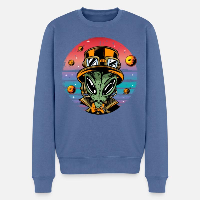 Alien - Männer Premium Bio Pullover - Taubenblau