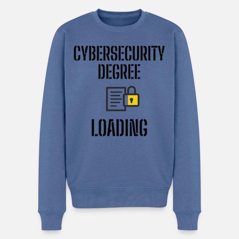 Cybersecurity - IT-Sicherheit Informatiker - Männer Premium Bio Pullover - Taubenblau