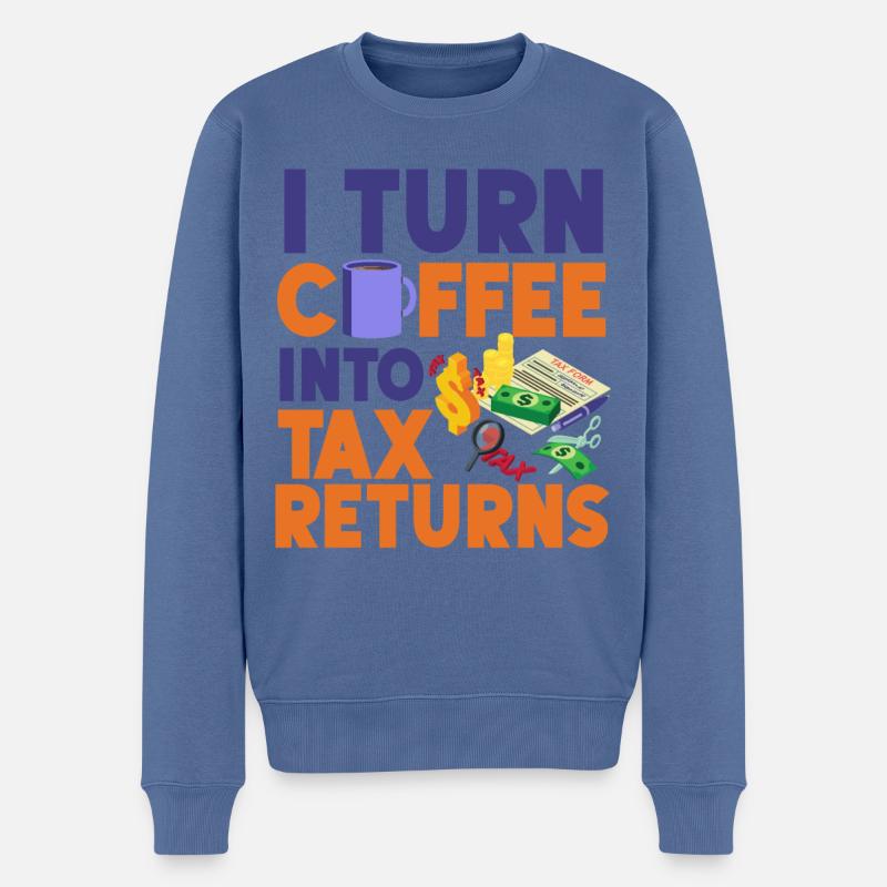 Comptable Comptable Comptable - Pull Premium bio Homme - bleu pigeon