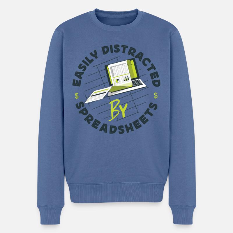 Comptable Comptable Comptable - Pull Premium bio Homme - bleu pigeon