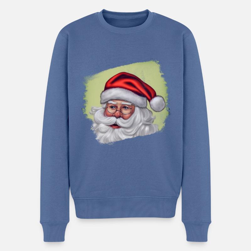 Nicolas - Pull Premium bio Homme - bleu pigeon