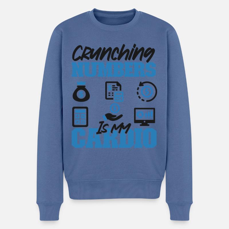 Comptable Comptable Comptable - Pull Premium bio Homme - bleu pigeon