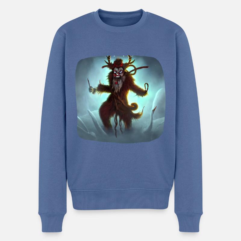 Krampus - Männer Premium Bio Pullover - Taubenblau