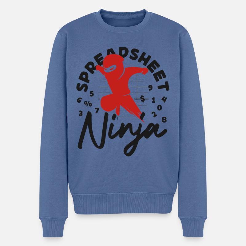 Comptable Comptable Comptable - Pull Premium bio Homme - bleu pigeon