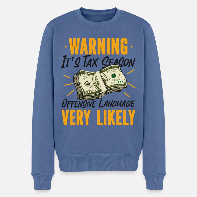 Comptable Comptable Comptable - Pull Premium bio Homme - bleu pigeon