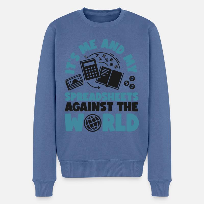 Comptable Comptable Comptable - Pull Premium bio Homme - bleu pigeon