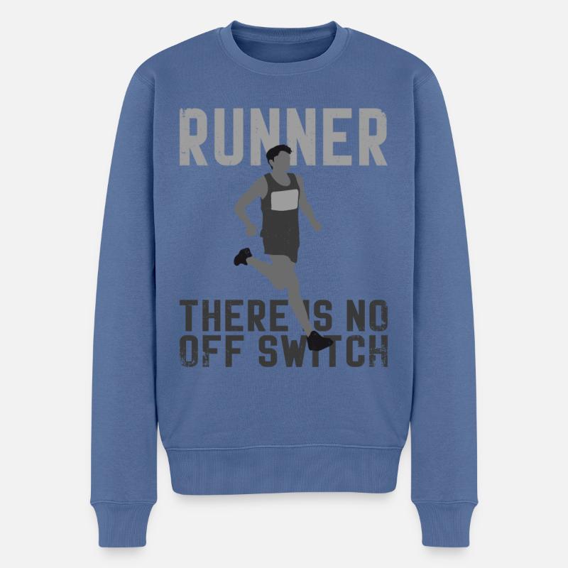 Running Runner Semi-Marathon - Pull Premium bio Homme - bleu pigeon