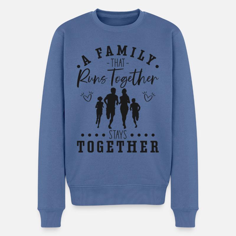Running Runner Half Marathon - Männer Premium Bio Pullover - Taubenblau