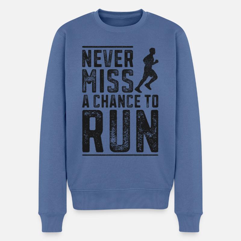 Running Runner Half Marathon - Männer Premium Bio Pullover - Taubenblau