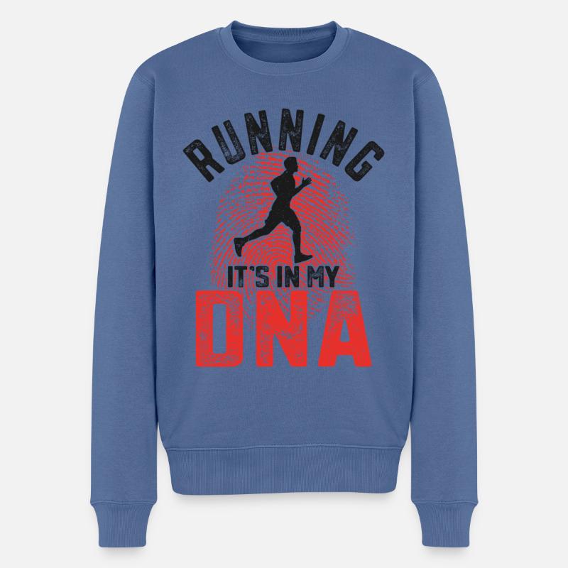 Running Runner Half Marathon - Männer Premium Bio Pullover - Taubenblau