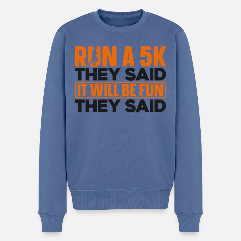 Running Runner Half Marathon - Männer Premium Bio Pullover - Taubenblau