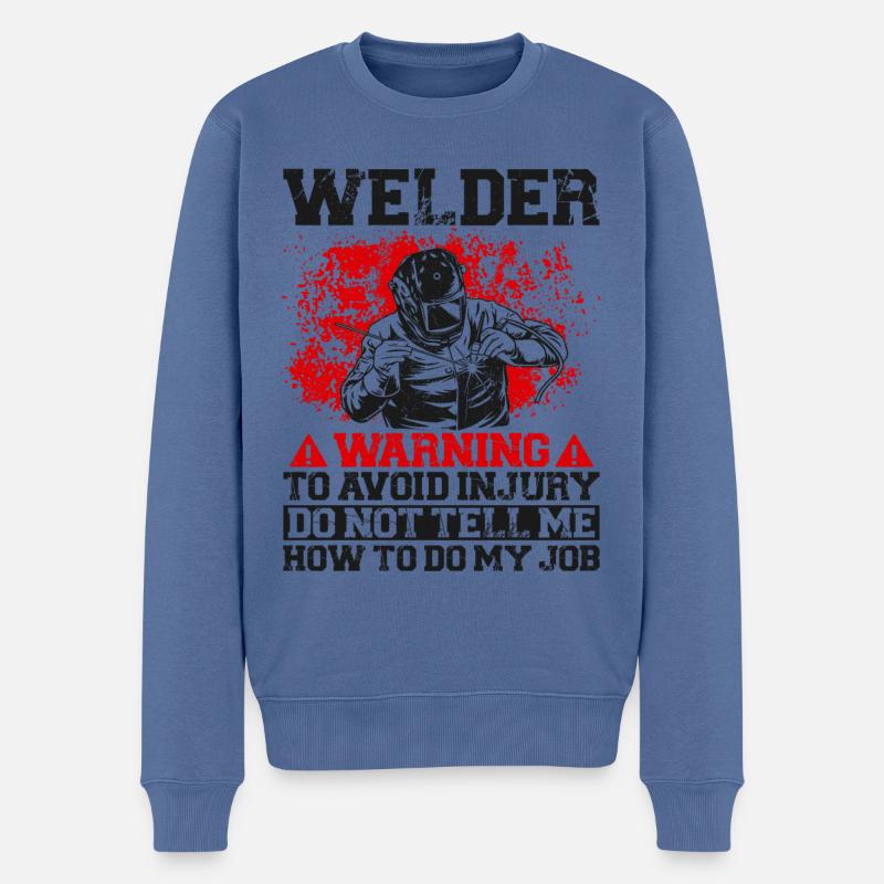 Welder Welding Vintage Welder - Männer Premium Bio Pullover - Taubenblau
