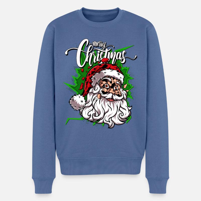 Merry Christmas Merry Christmas - Männer Premium Bio Pullover - Taubenblau