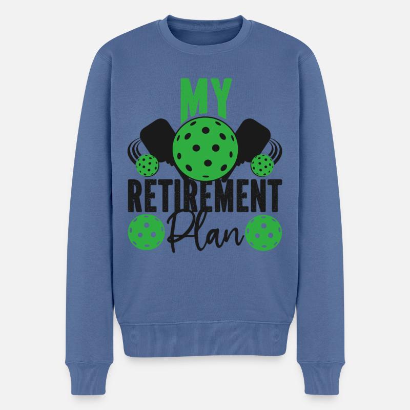 Pickleball Retiré Ma retraite - Pull Premium bio Homme - bleu pigeon