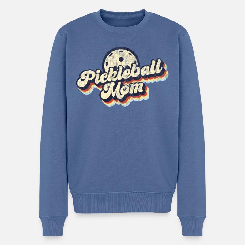 Pickleball Maman Mère Rétro - Pull Premium bio Homme - bleu pigeon