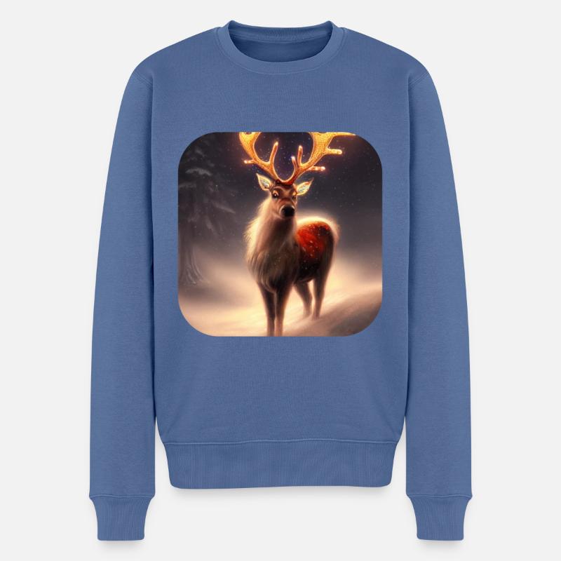 Renne - Pull Premium bio Homme - bleu pigeon
