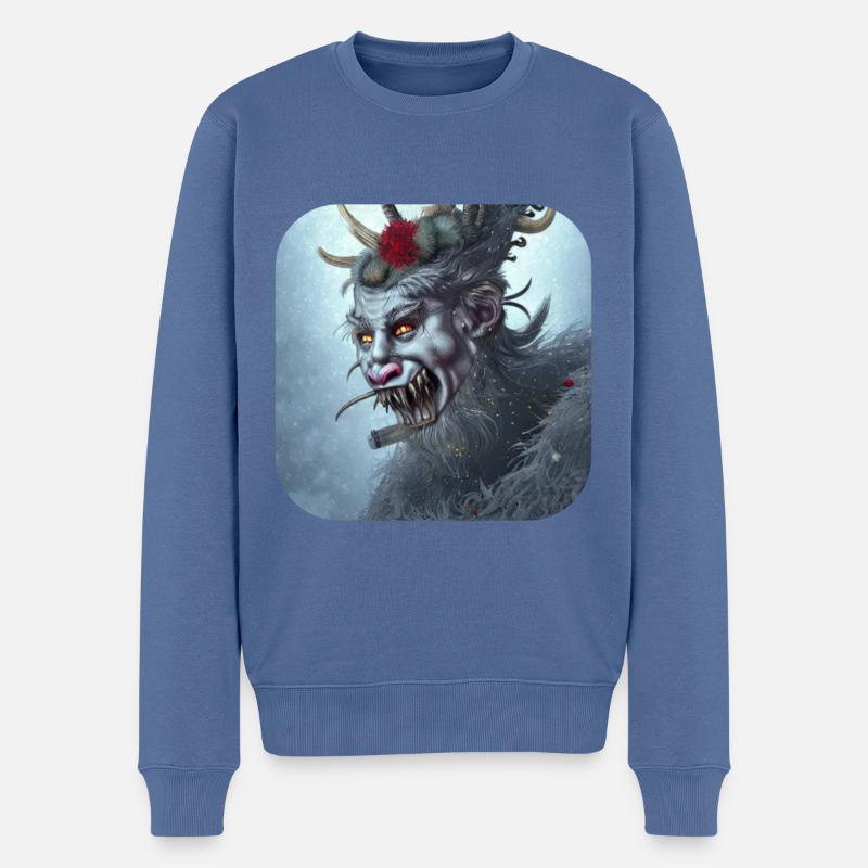 Krampus - Männer Premium Bio Pullover - Taubenblau