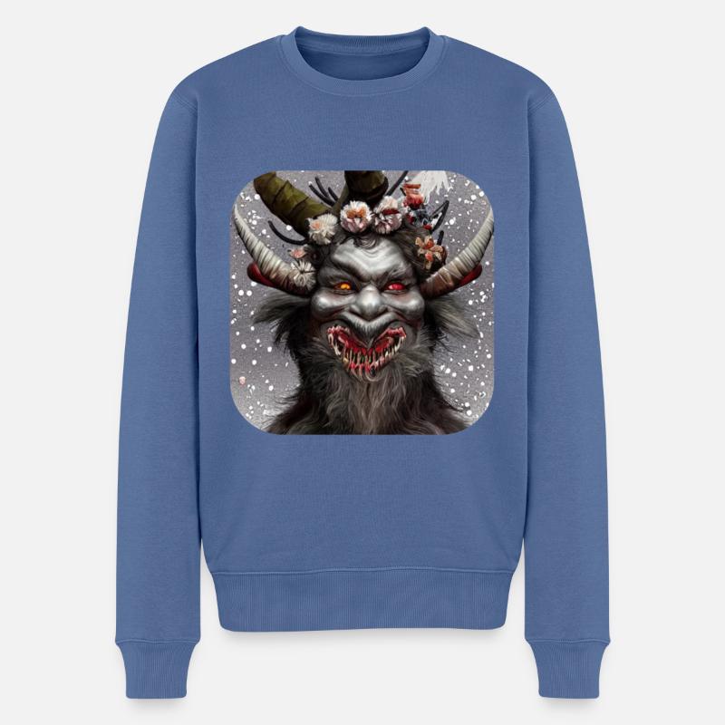Krampus - Männer Premium Bio Pullover - Taubenblau