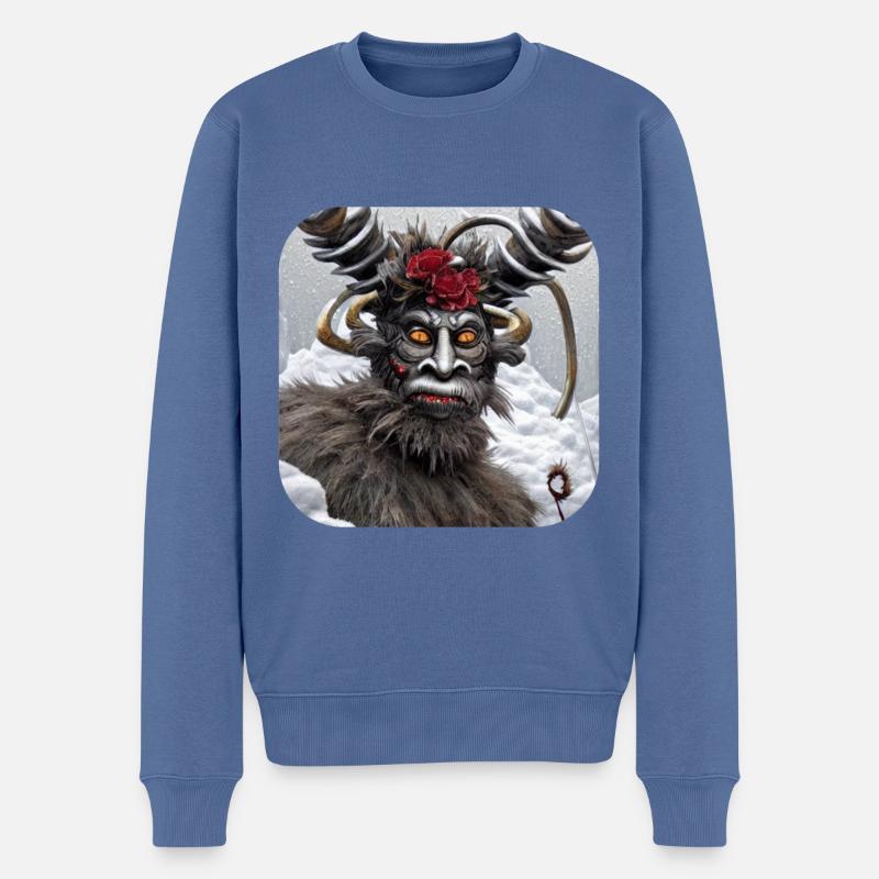 Krampus - Männer Premium Bio Pullover - Taubenblau