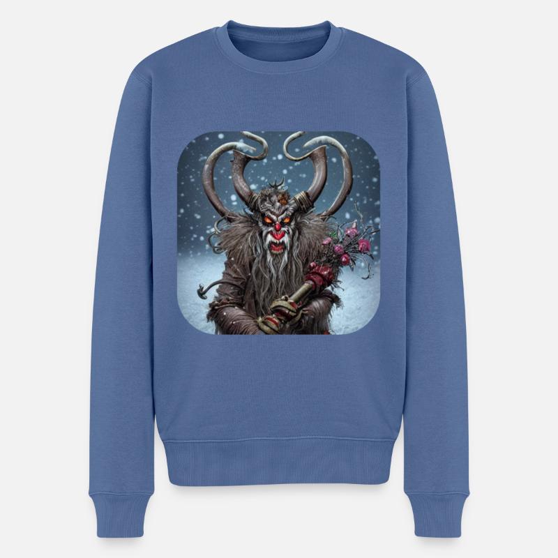 Krampus - Männer Premium Bio Pullover - Taubenblau