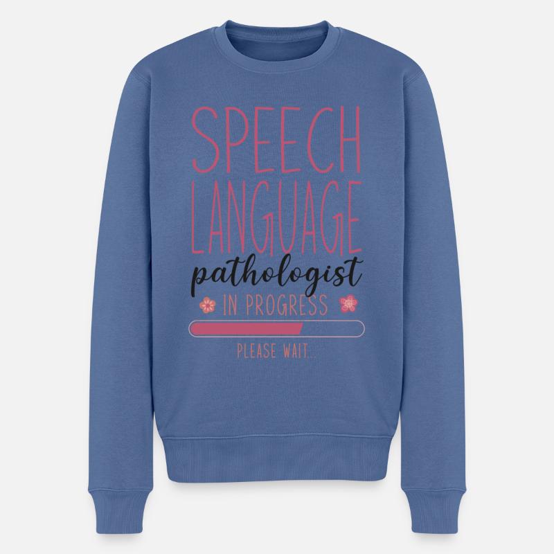 Speech Therapist Therapy Assistant - Männer Premium Bio Pullover - Taubenblau
