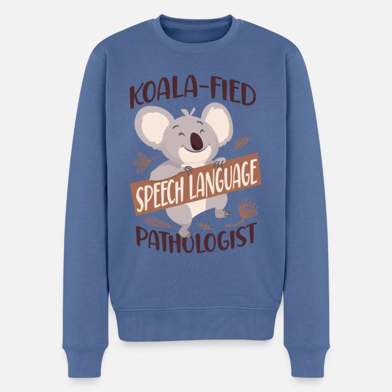 Speech Therapist Therapy Assistant - Männer Premium Bio Pullover - Taubenblau
