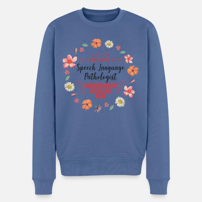 Assistant orthophoniste - Pull Premium bio Homme - bleu pigeon
