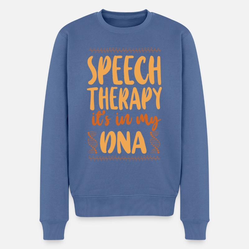 Speech Therapist Therapy Assistant - Männer Premium Bio Pullover - Taubenblau