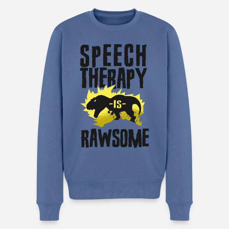 Assistant orthophoniste - Pull Premium bio Homme - bleu pigeon