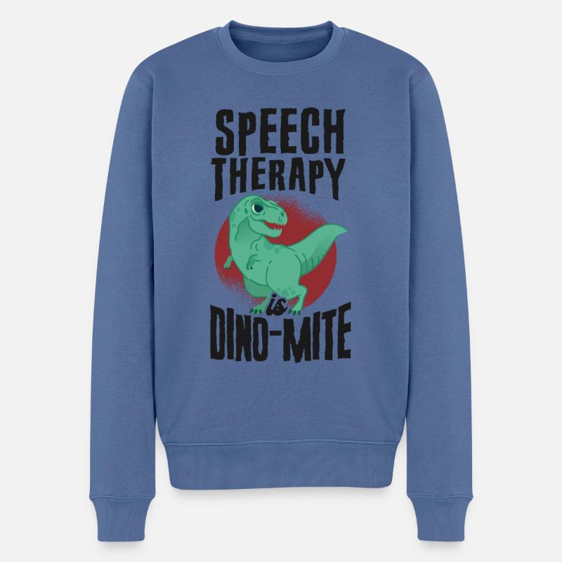 Assistant orthophoniste - Pull Premium bio Homme - bleu pigeon