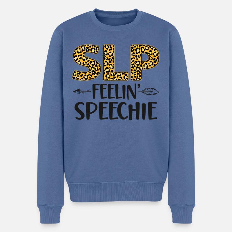 Speech Therapist Therapy Assistant - Männer Premium Bio Pullover - Taubenblau