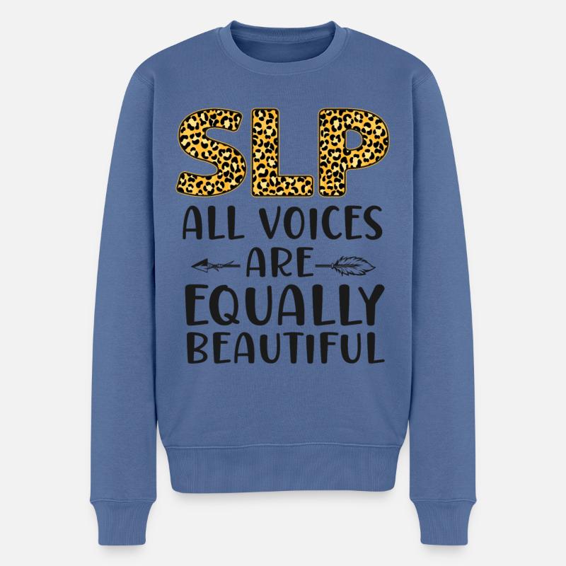 Speech Therapist Therapy Assistant - Männer Premium Bio Pullover - Taubenblau