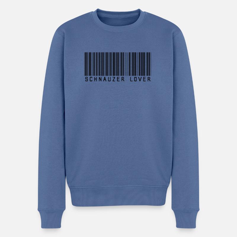 Ich liebe Schnauzer - Männer Premium Bio Pullover - Taubenblau