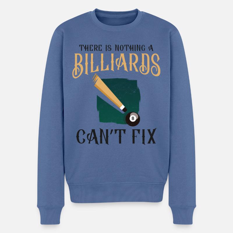 Billiards Pool Player Ball There - Männer Premium Bio Pullover - Taubenblau
