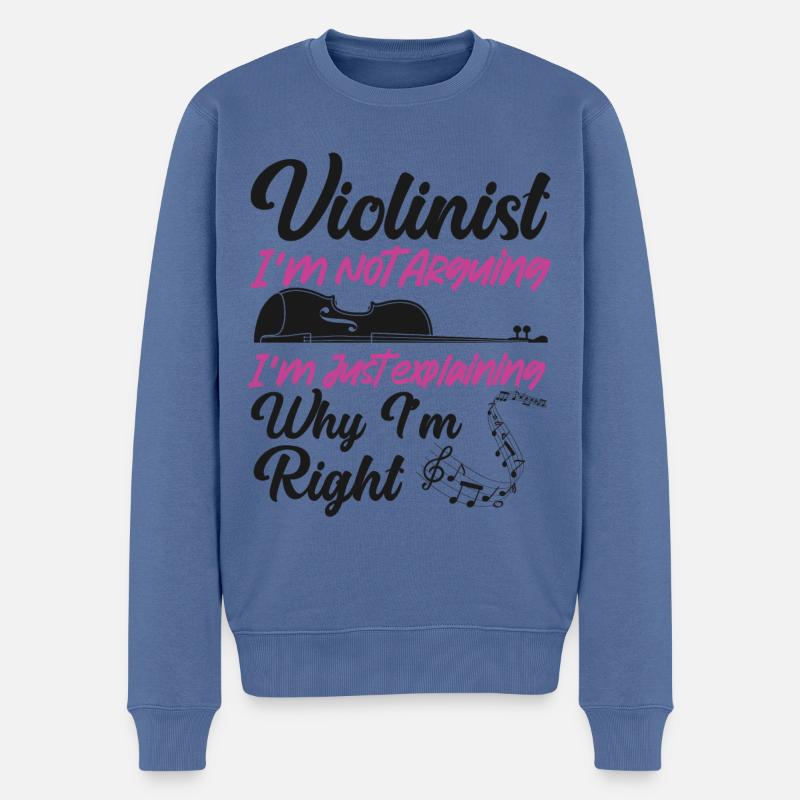Violoniste violoniste Violoniste Je ne suis pas - Pull Premium bio Homme - bleu pigeon