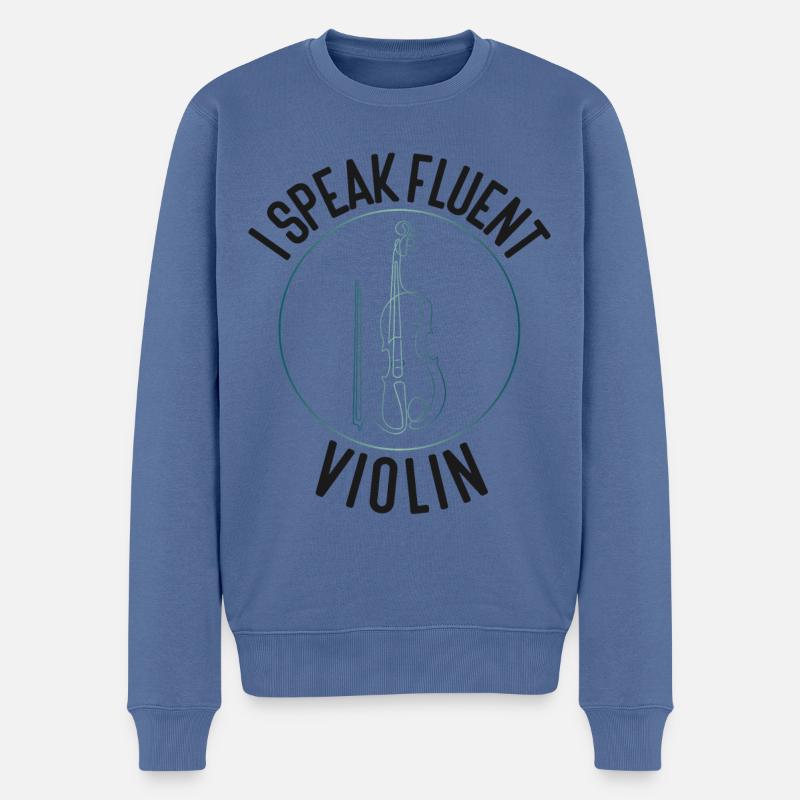 Violoniste Je parle couramment - Pull Premium bio Homme - bleu pigeon