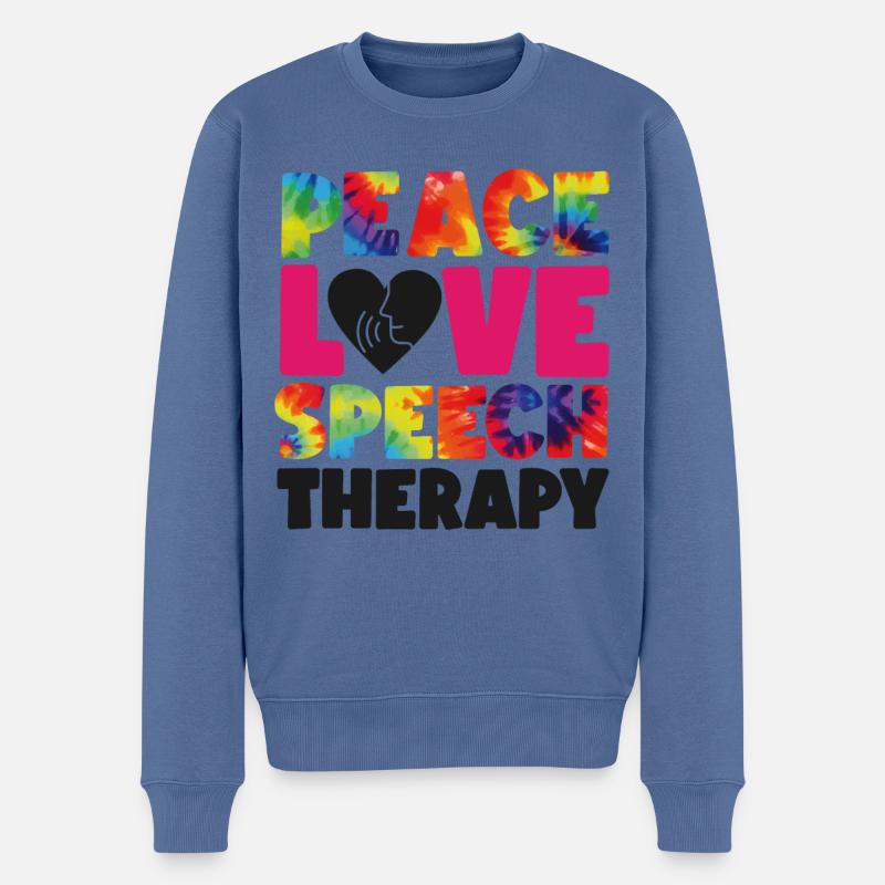 Speech Therapist Therapy Assistant - Männer Premium Bio Pullover - Taubenblau
