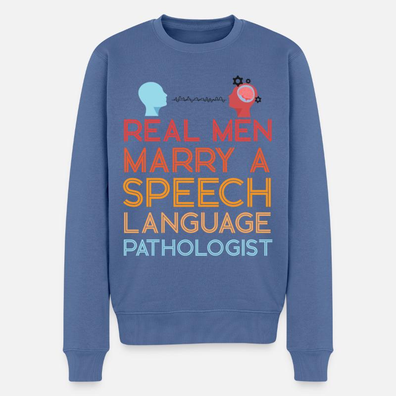 Speech Therapist Therapy Assistant - Männer Premium Bio Pullover - Taubenblau