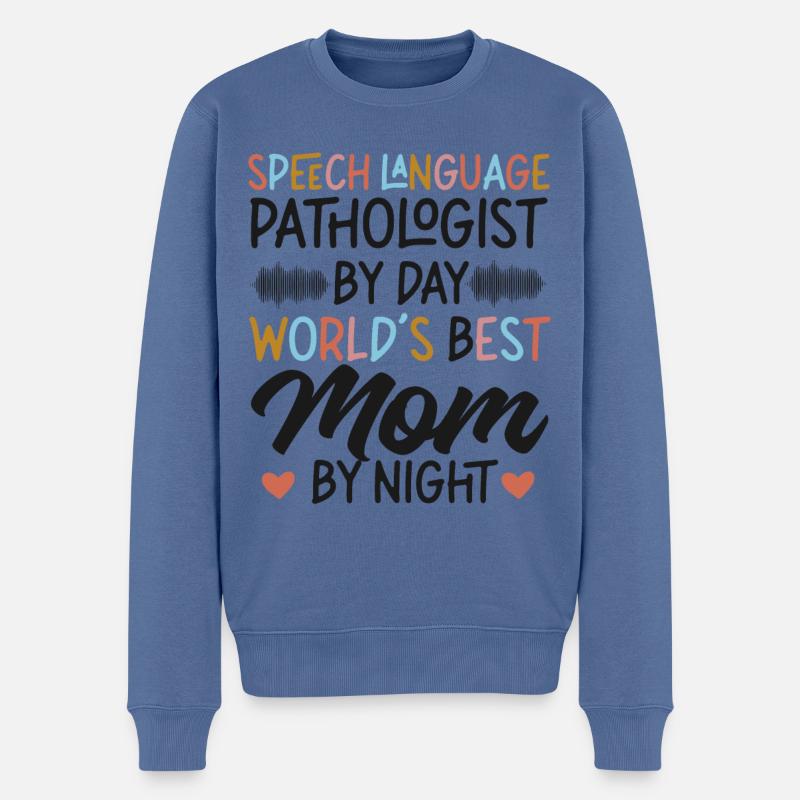 Speech Therapist Therapy Assistant - Männer Premium Bio Pullover - Taubenblau