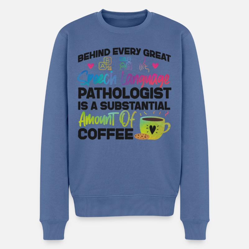Speech Therapist Therapy Assistant - Männer Premium Bio Pullover - Taubenblau